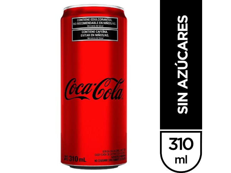 Coca Sin Azucar Lata 310Cc