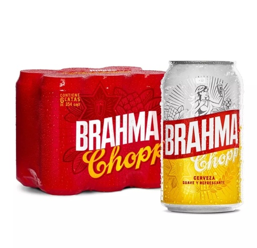 [406] Cerveza Brahma Lata 475Ml. 6 Uni.