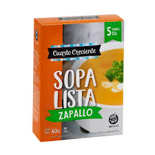 [PR/06240] Sopas Listas De Zapallo Cuarto Creciente 1 Caja 5 Sobres De 12Gr